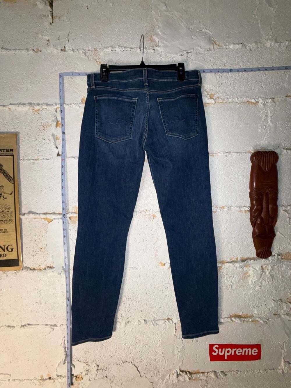 7 For All Mankind Ankle Gwenevere Skinny Jeans Size 32 - Picture 3 of 8